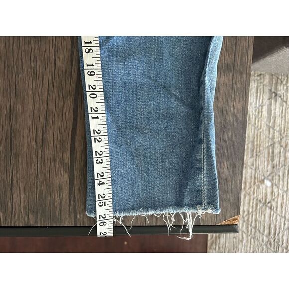 Rag & Bone Distressed Low Rise Ankle Slim Fit Boyfriend Jeans Blue Denim Size 31 - Picture 14 of 15